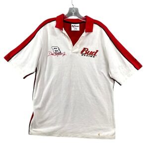 Vintage Chase Authentics NASCAR Polo Shirt Mens M Dale Earnhardt Jr. Bud Racing